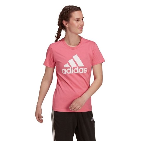 Koszulka damska adidas Loungewear Essentials Logo Tee różowa H07811