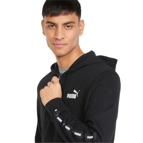 Bluza męska Puma ESS+ Tape Full-Zip Hoodie TR czarna 848768 01