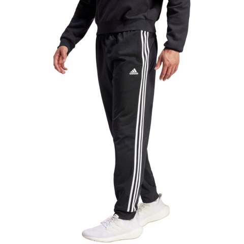 Spodnie męskie adidas Primegreen Essentials Warm-Up Tapered 3-Stripes Track czarne H46105