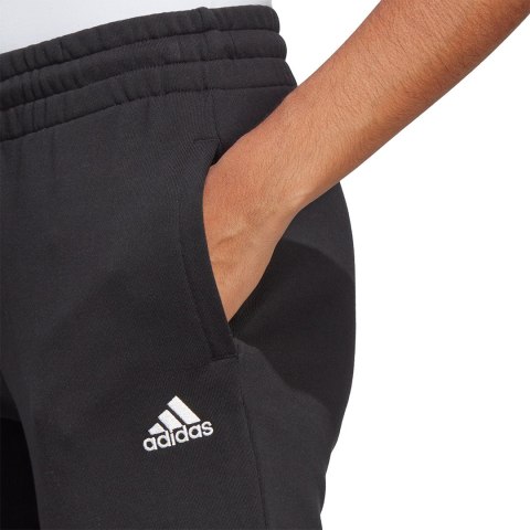 Spodnie damskie adidas Essentials Linear French Terry Cuffed czarne IC6868
