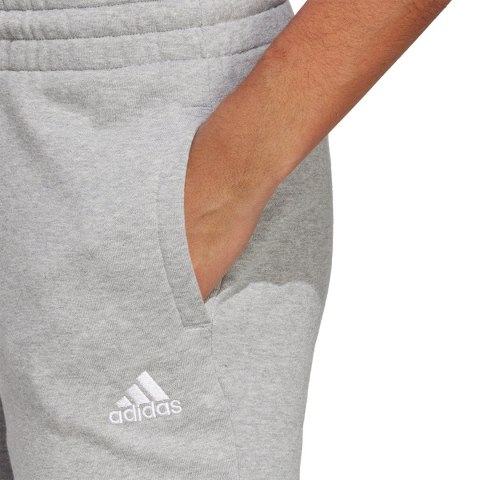 Spodnie damskie adidas Essentials Linear French Terry Cuffed szare IC8816
