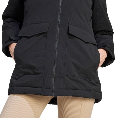 Kurtka damska adidas Parka Hooded Fur czarna IJ8260