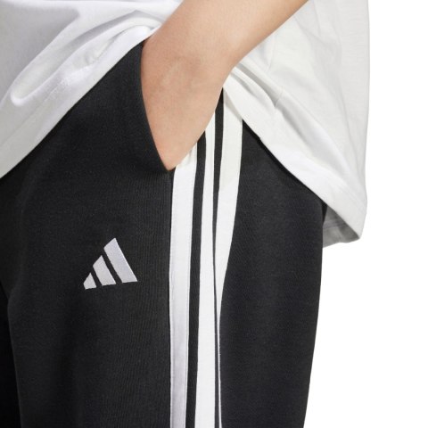 Spodnie damskie adidas Essentials 3-Stripes Fleece Loose-Fit czarne JE1276