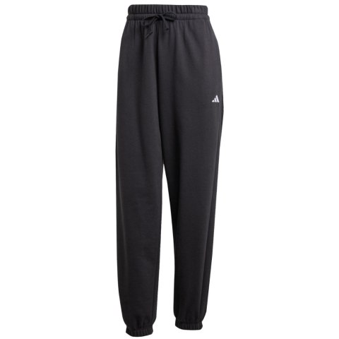 Spodnie damskie adidas Essentials Small Logo French Terry Cuffed czarne JD7999