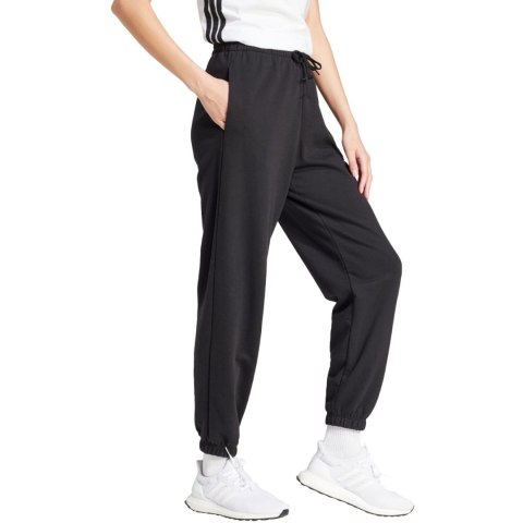 Spodnie damskie adidas Essentials Small Logo French Terry Cuffed czarne JD7999
