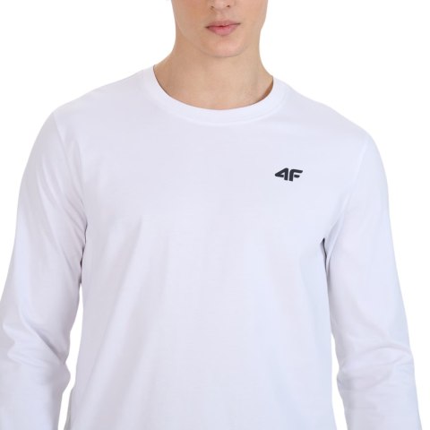 Koszulka męska 4F Longsleeve M432 biała 4FWMM00TLONM432 10S