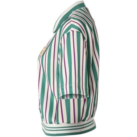 Koszulka damska polo Fila Lassance zielono-kremowa FAW0996 13382