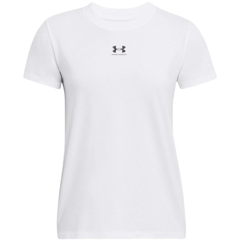 Koszulka damska Under Armour Rival Core SS biała 1383648 100