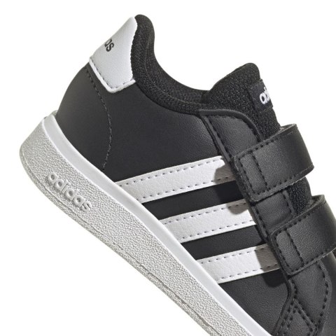 Buty dla dzieci adidas Grand Court 2.0 Hook and Loop czarne GW6523