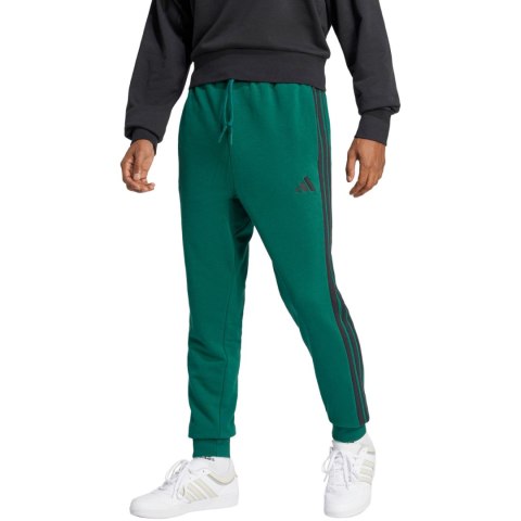 Spodnie męskie adidas Essential 3-Stripes French Terry zielone JD1879