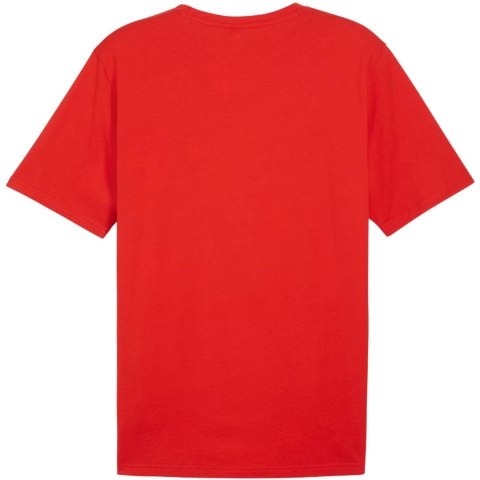 Koszulka męska Puma Team Rise Logo Jersey Cotton czerwona 658705 01