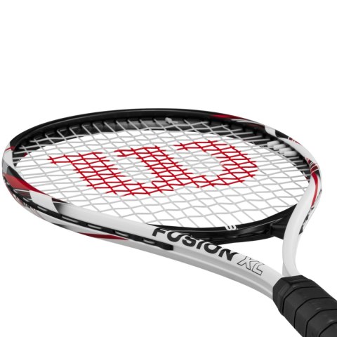 Rakieta do tenisa ziemnego Wilson Fusion XL Rkt 3 4 3/8 biało-czarna WR147910U3