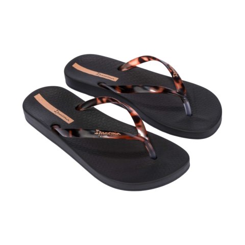 Klapki damskie Ipanema Anat Connect czarno-brązowe 83648-AR100