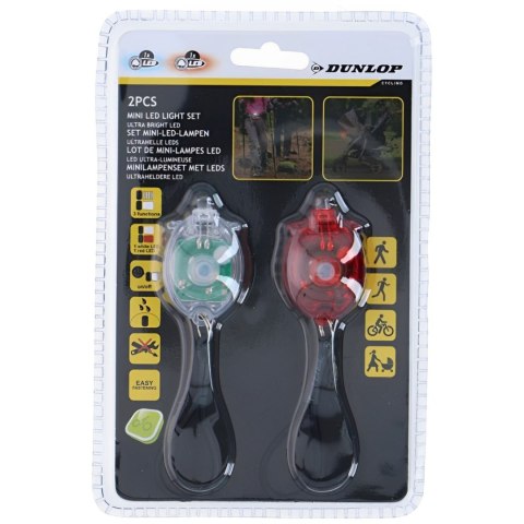 Zestaw lampek rowerowych Dunlop led tył+przód 2053141