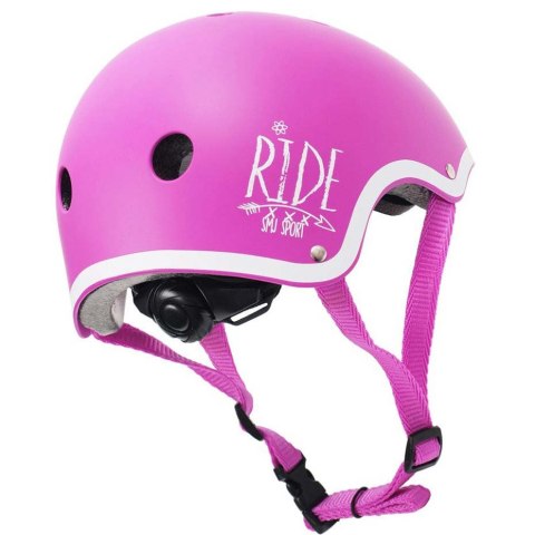 Kask SMJ różowy dla dziewczynki regulowany F501