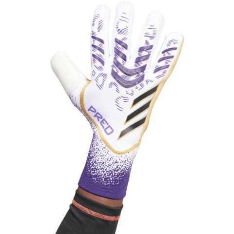 Rękawice bramkarskie adidas Predator GL Pro biało-fioletowe JZ5787