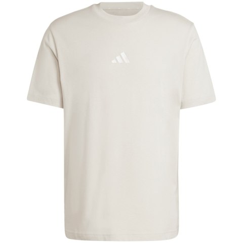 Koszulka męska adidas Essentials Small Logo Single Jersey beżowa JD1779