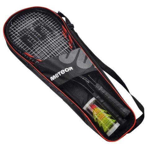 Zestaw do speed badmintona Meteor 2 rakietki aluminiowe, 3 lotki 16839
