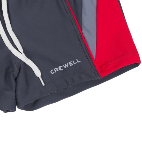 Spodenki kąpielowe dla chłopca Crowell Frankie szaro-czerwone kol.2
