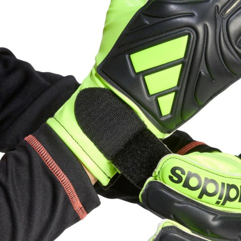 Rękawice bramkarskie dla dzieci adidas Copa Club czarno-limonkowe JN5341
