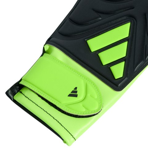 Rękawice bramkarskie dla dzieci adidas Copa Club czarno-limonkowe JN5341