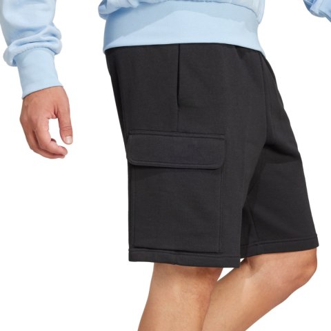 Spodenki męskie adidas Essentials Feelcozy Fleece Cargo czarne JE3869