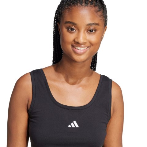 Koszulka damska adidas Essentials Small Logo Cotton czarna JE1321