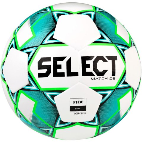 Piłka nożna Select Match DB FIFA 5 biało-zielona