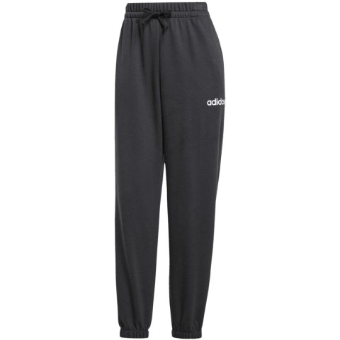 Spodnie damskie adidas Essentials Linear French Terry Cuffed czarne JC5948