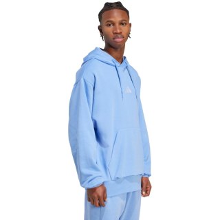 Bluza męska adidas Essentials Feelcozy Fleece Hoodie jasnoniebieska JX3312