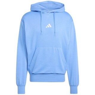 Bluza męska adidas Essentials Feelcozy Fleece Hoodie jasnoniebieska JX3312