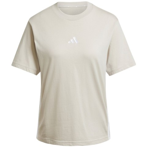 Koszulka damska adidas Essentials 3-Stripes Cotton szara JE1237