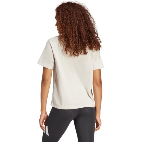 Koszulka damska adidas Essentials 3-Stripes Cotton szara JE1237