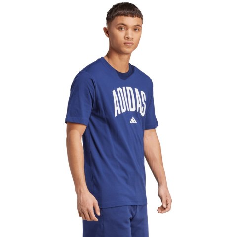 Koszulka męska adidas Collegiate Lineage Graphic ciemnoniebieska JM6417
