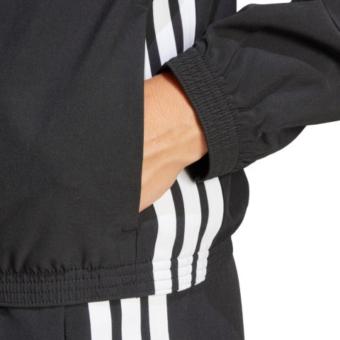 Kurtka damska adidas Train Essentials 3-Stripes czarno-biała JD6539