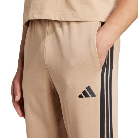 Spodnie męskie adidas Essentials 3-Stripes Fleece beżowe JX0712
