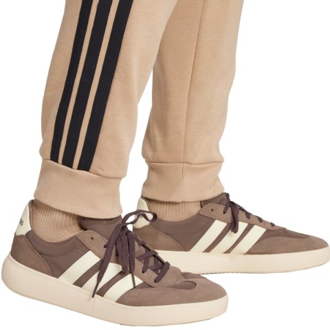 Spodnie męskie adidas Essentials 3-Stripes Fleece beżowe JX0712