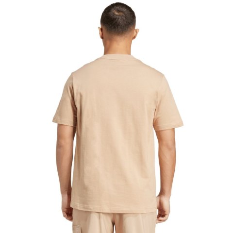 Koszulka męska adidas Essentials Small Logo Single Jersey beżowa JX5657