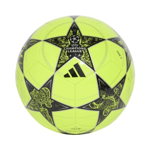 Piłka nożna adidas UCL Club 25/26 League Stage żółto-czarna JP1537