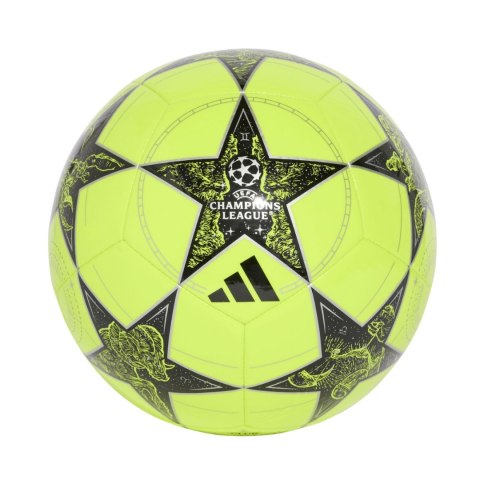 Piłka nożna adidas UCL Club 25/26 League Stage żółto-czarna JP1537