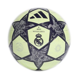Piłka nożna adidas UCL Mini Real Madrid żółto-szaro-czarna JN7306
