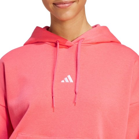 Bluza damska adidas Essentials Small Logo Feel Cozy Hoodie koralowa KE4380