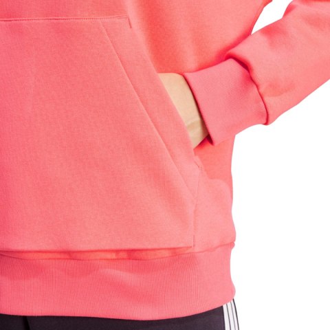 Bluza damska adidas Essentials Small Logo Feel Cozy Hoodie koralowa KE4380