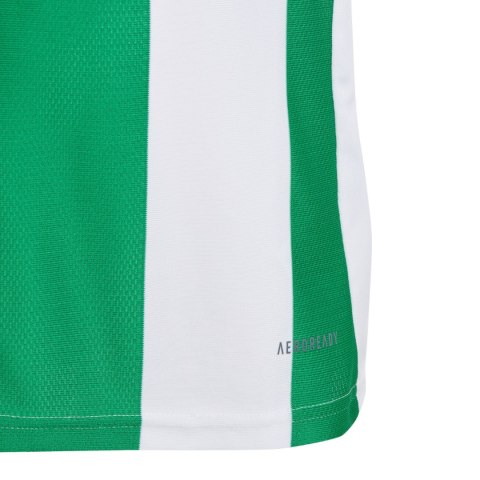 Koszulka dla dzieci adidas Striped 24 biało-zielona IW2138