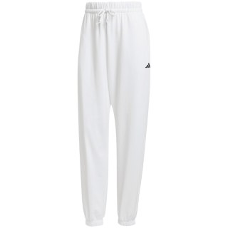 Spodnie damskie adidas Essentials Small Logo French Terry Cuffed białe JD9923
