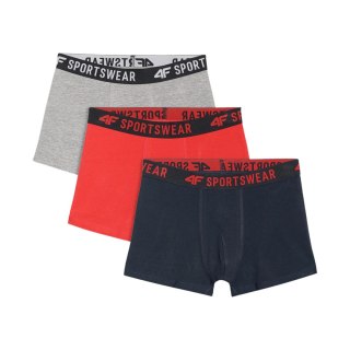 Bokserki dla chłopca 4F M061 3pak multikolor 4FJWAW25UBXSM061 90S