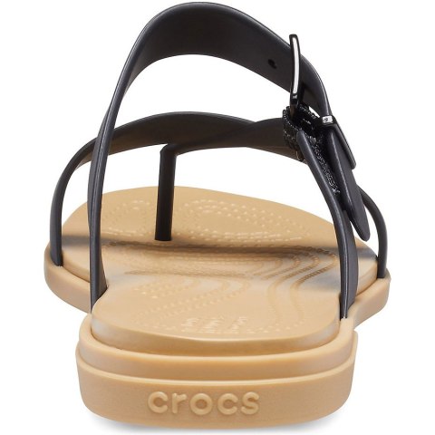 Klapki damskie Crocs Tulum Toe Post czarne 206108 00W