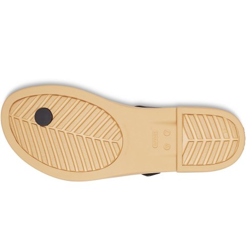 Klapki damskie Crocs Tulum Toe Post czarne 206108 00W