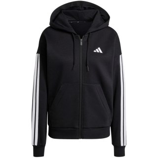 Bluza damska adidas Essentials 3 Stripes Full Zipp Hoodie czarna JE1283