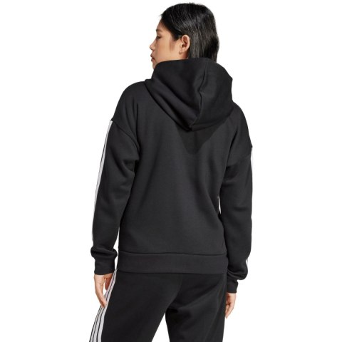 Bluza damska adidas Essentials 3 Stripes Full Zipp Hoodie czarna JE1283